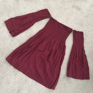 burgundy dress!